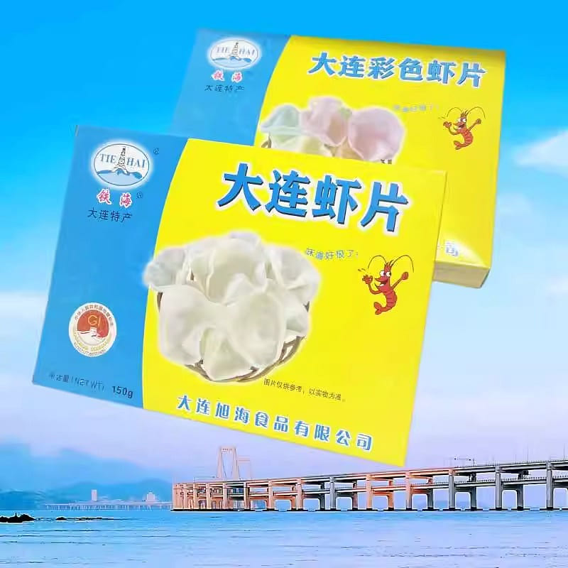 Tiehai Dalian shrimp chips, casual snacks 150 g