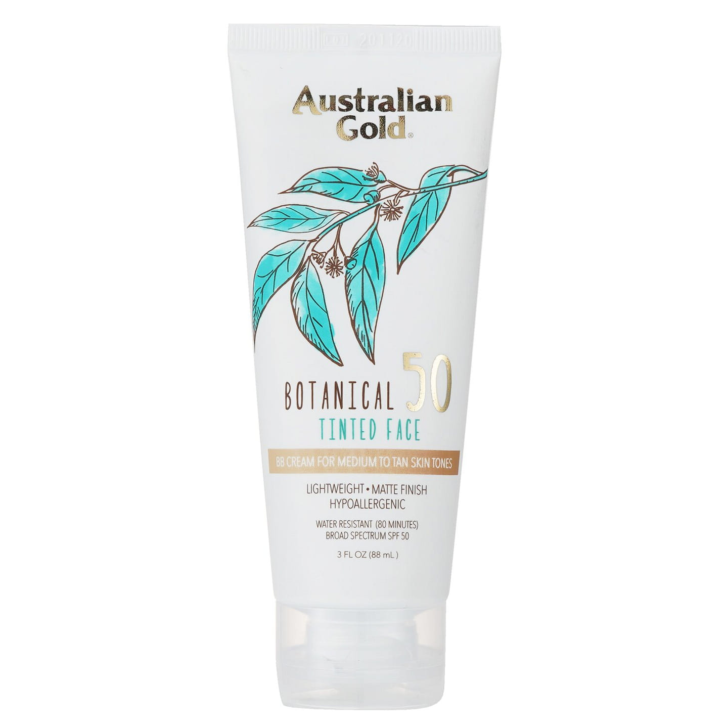 Australian Gold Botanical Sunscreen SPF 50 Tinted Face BB Cream – Medium to Tan 89ml/3oz 89 ml