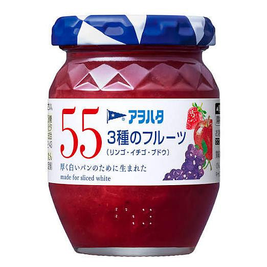 アヲハタ  3種のフルーツ リンゴ・イチゴ・ブドウ  ジャム 150g 1 個
