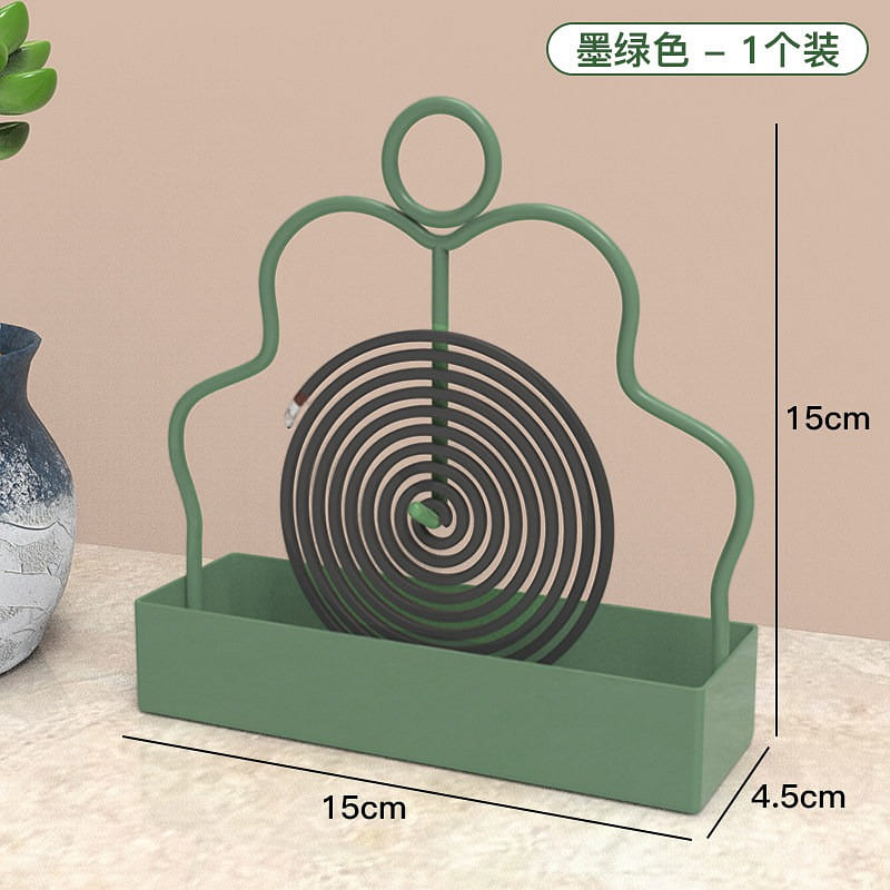 Creative mosquito coil tray in metallic green 300 g