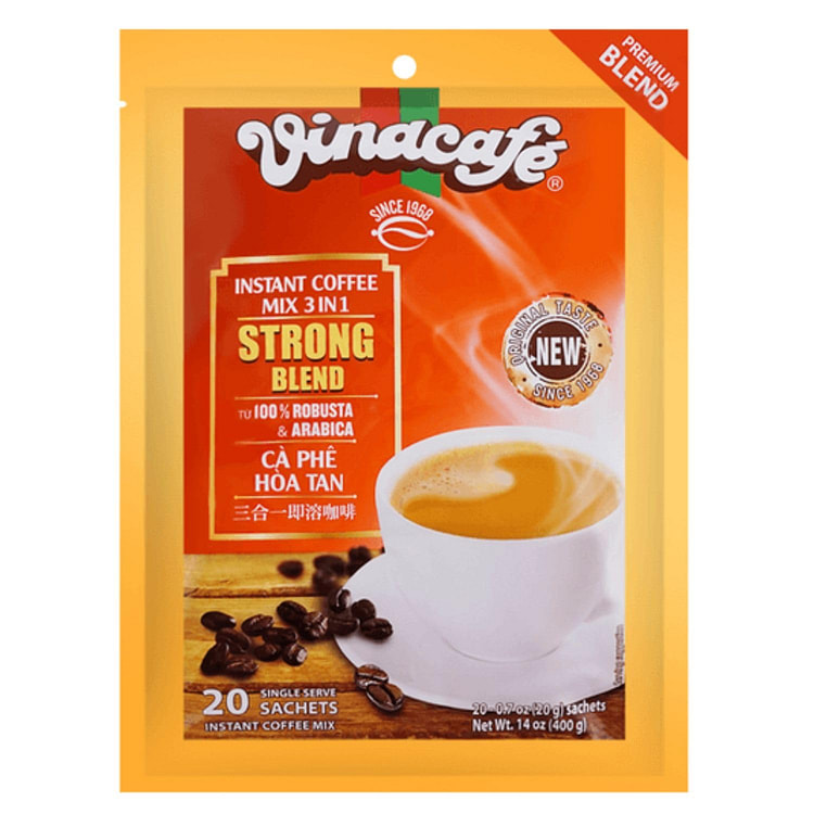 Vinacafe Instant Coffee Mix 3 in 1 Strong Blend