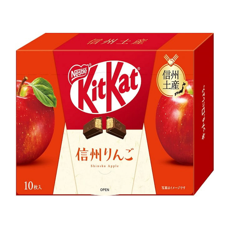 【日本直邮】日本 KIT KAT地域限定系列 信州红苹果风味巧克力威化 10片装