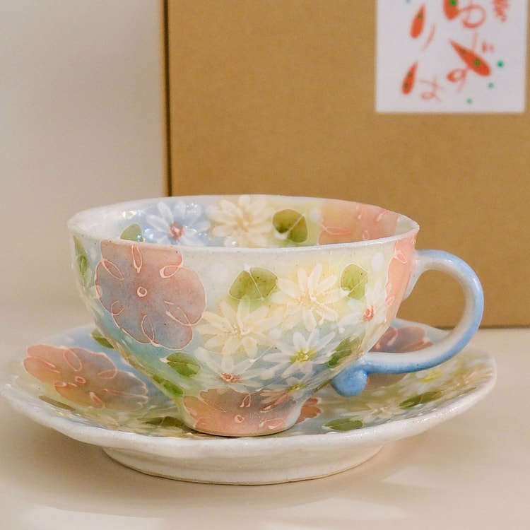 Yuzuriha Flower Coffee Cup Set花小道 (Gift Box）