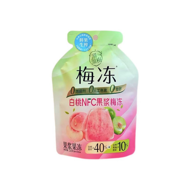 Liuliu Mei NFC Jelly 120g White Peach Flavor 120 g