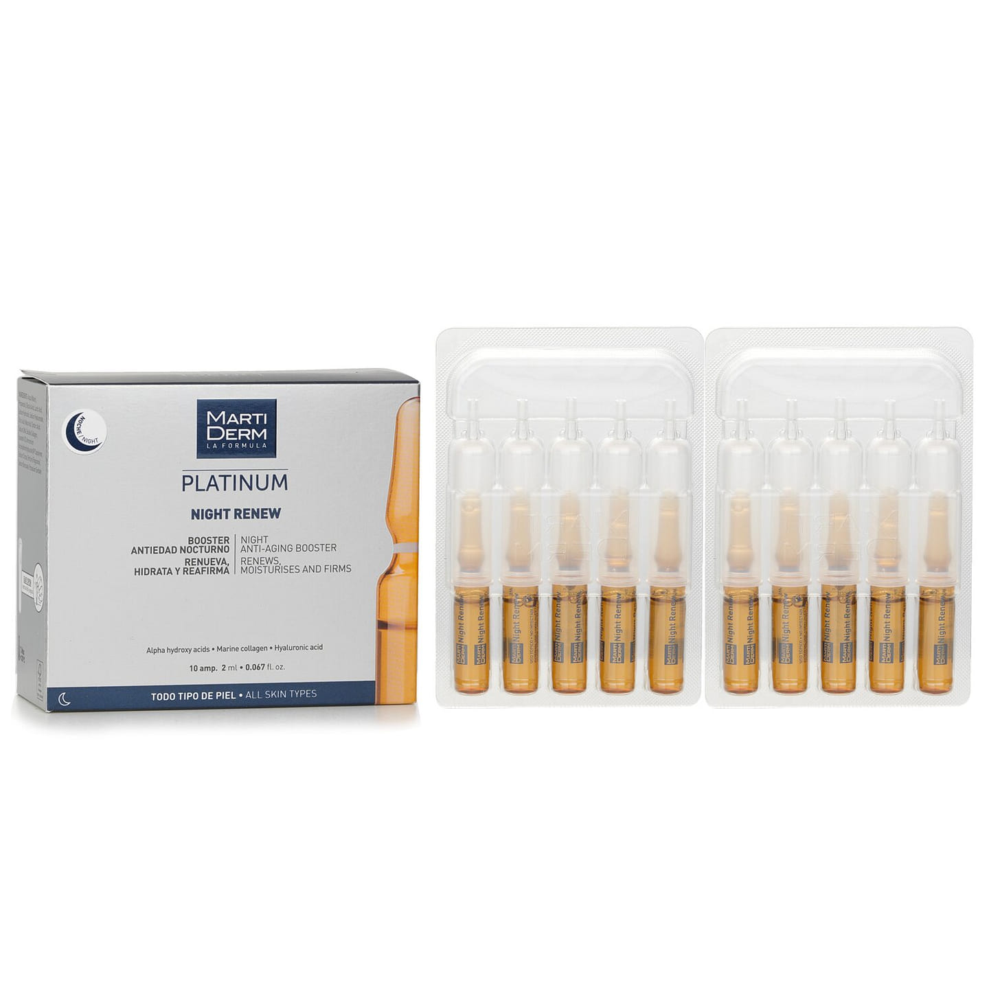 Martiderm Platinum Night Renew Ampoules (For A 10 ml