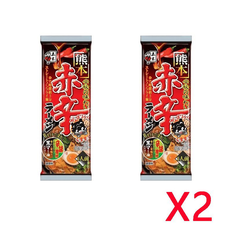 五木 熊本红辛干拉面单人份 2包 1 份