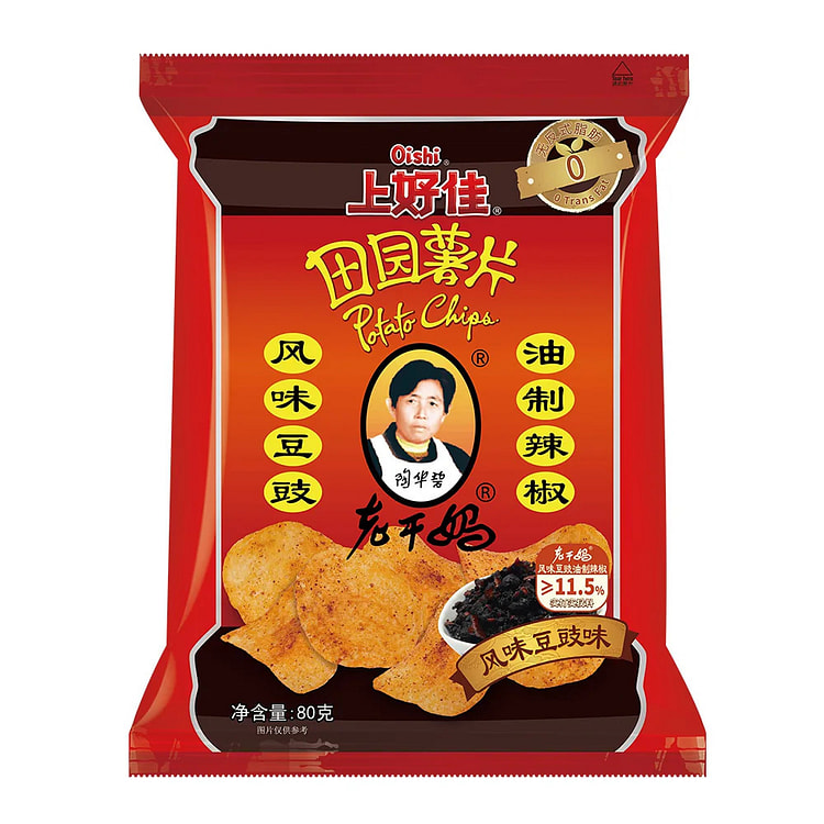 Oishi Potato Chips Lao Gan Ma Black Bean Flavor 2P 160 g