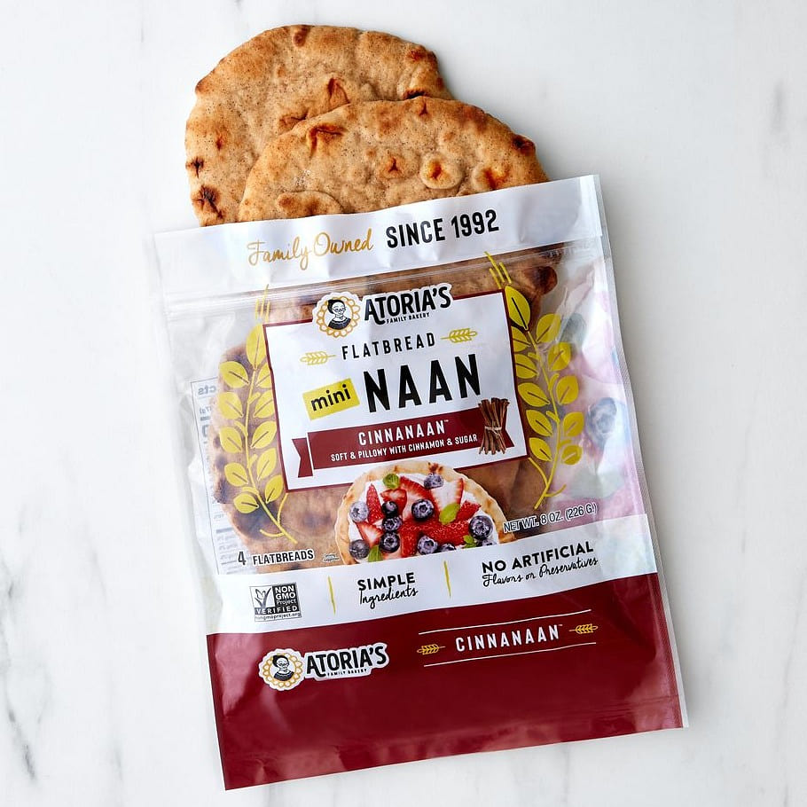 Atoria’s Family Bakery NEW Mini Cinnanaan Naan Flatbread 8 count
