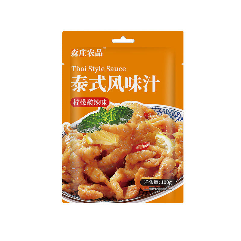 Thai Flavor Juice Boneless Chicken Feet Seasoning Sauce Hot and Sour Pickled Pep 100 g