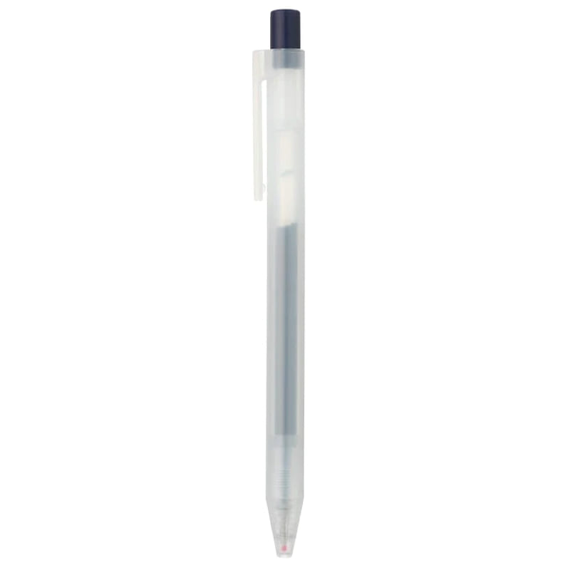 MUJI Smooth Gel Knock Type 0.5mm Blue Black Pen 1 count