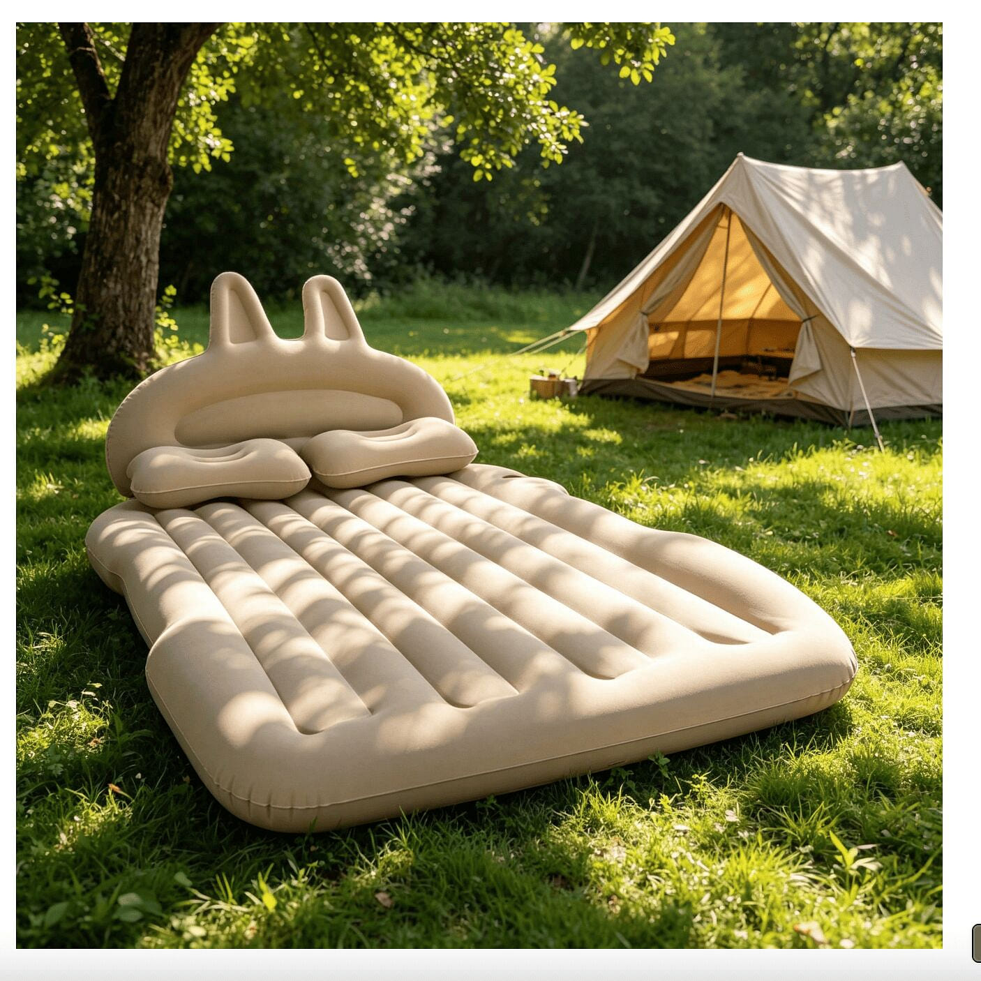 PDZZZD Cute Rabbit Ear Inflatable Air Mattress 1 case