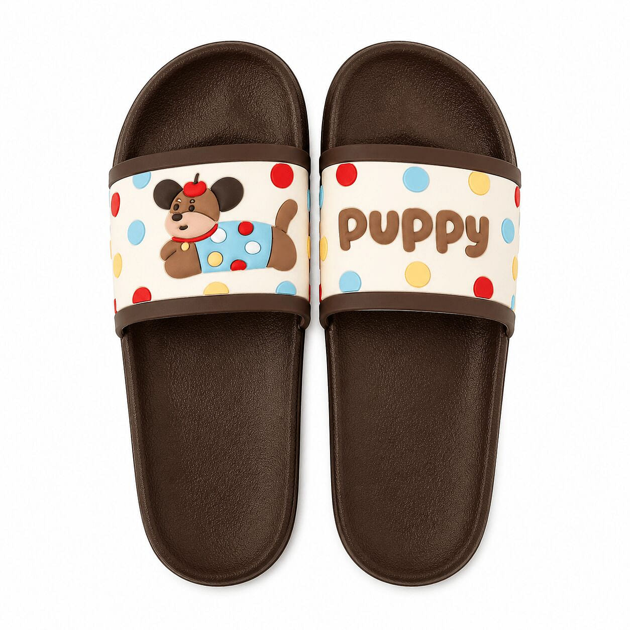 XXT 0029 [English Bell Dog] Slippers Brown 1 each