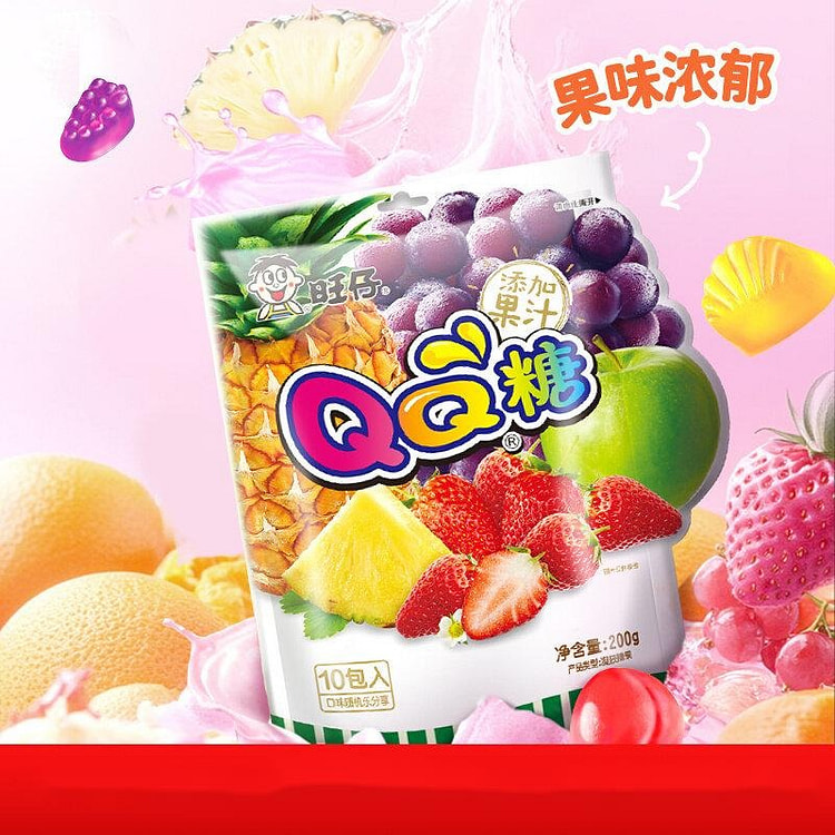 旺仔QQ糖200g多口味软糖儿童零食果汁糖果正品 200 克