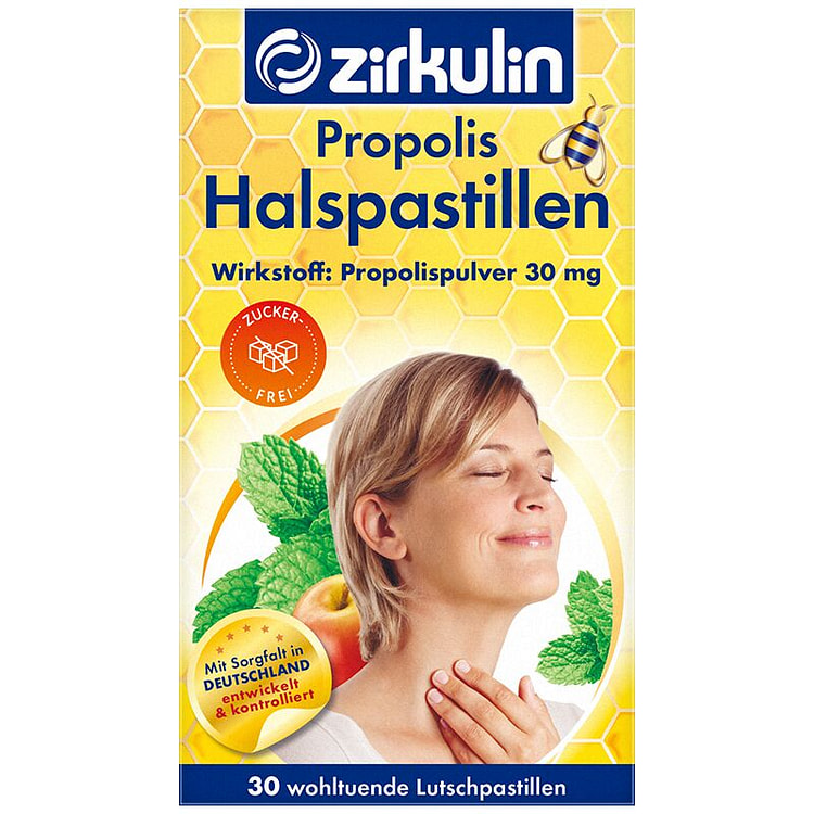 Zirkulin 无糖蜂胶润喉糖30粒装 45g