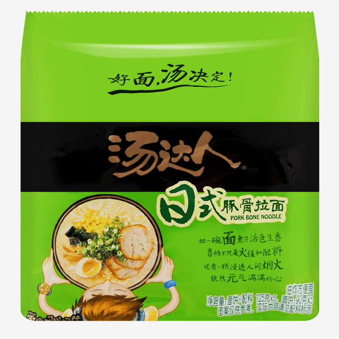 台湾统一 汤达人 日式豚骨拉面 五连包625g 1 份