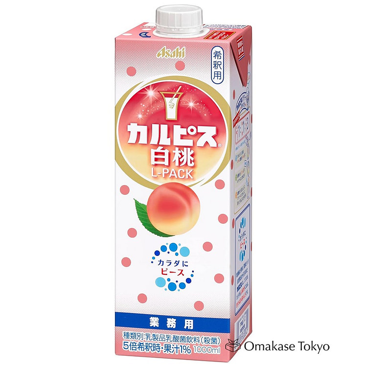 朝日饮料 可尔必思 白桃味 大包装 1L