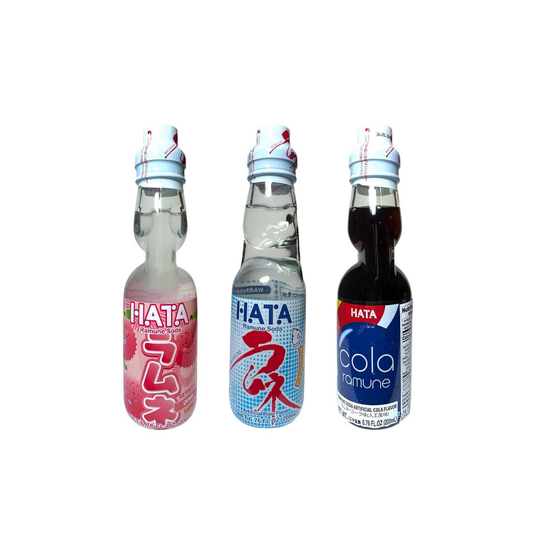 HATA Ramune Soda -Original Lychee Cola 200 ml*3 bottles