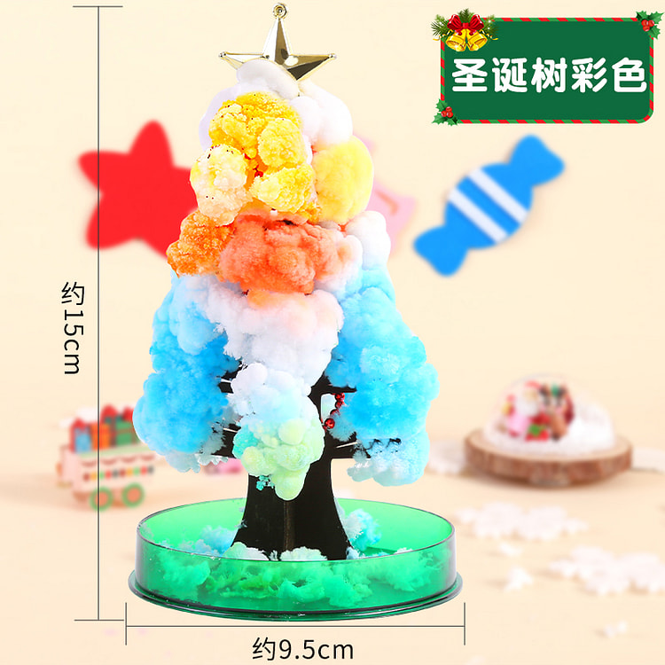 纸树彩树魔法圣诞树开花diy神奇浇水生长结晶圣诞节儿童礼物手工玩具 1盒装