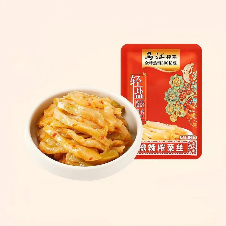 【乌江】轻盐微辣榨菜丝 微辣鲜脆下饭菜 1袋 30 克