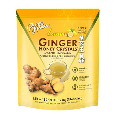 Prince of Peace Instant Lemon Ginger Honey Crystals, 30 sachets 1 each