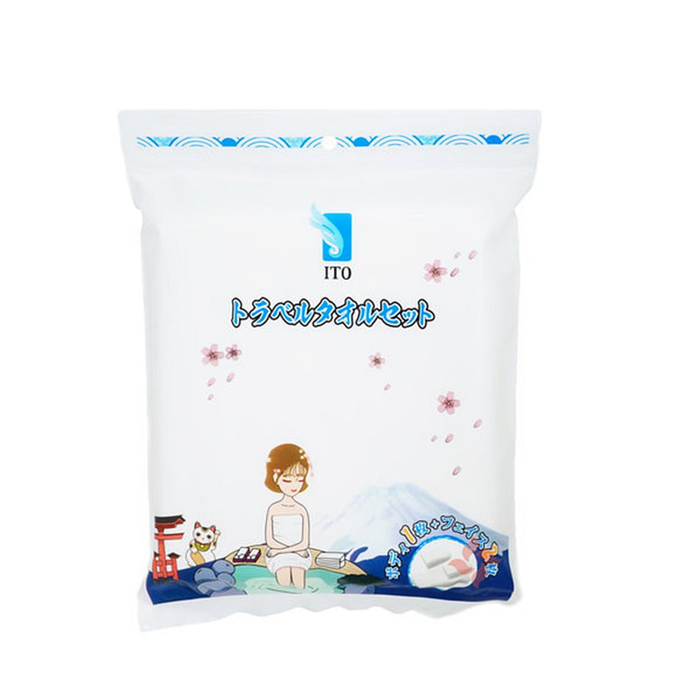 ITO Traveling Disposable Cotton Towel Set 1 count