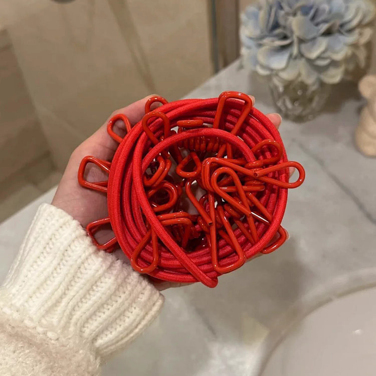 旅行便携晾衣绳1.8米+12夹子【红色】*1 170 克