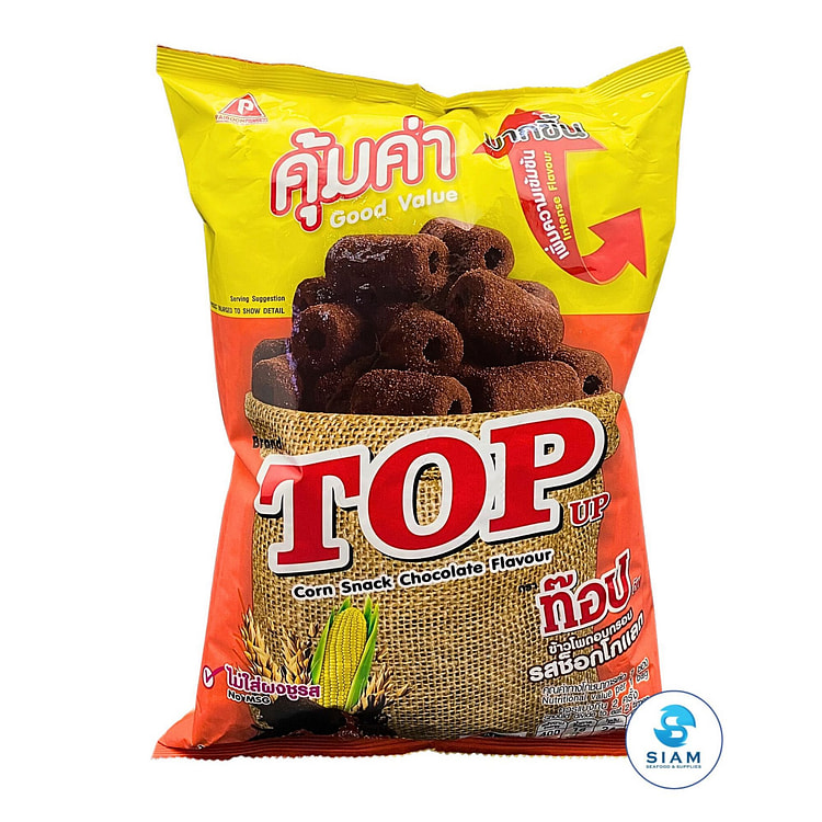 Top Up Corn Thai Snack, Chocolate Flavor