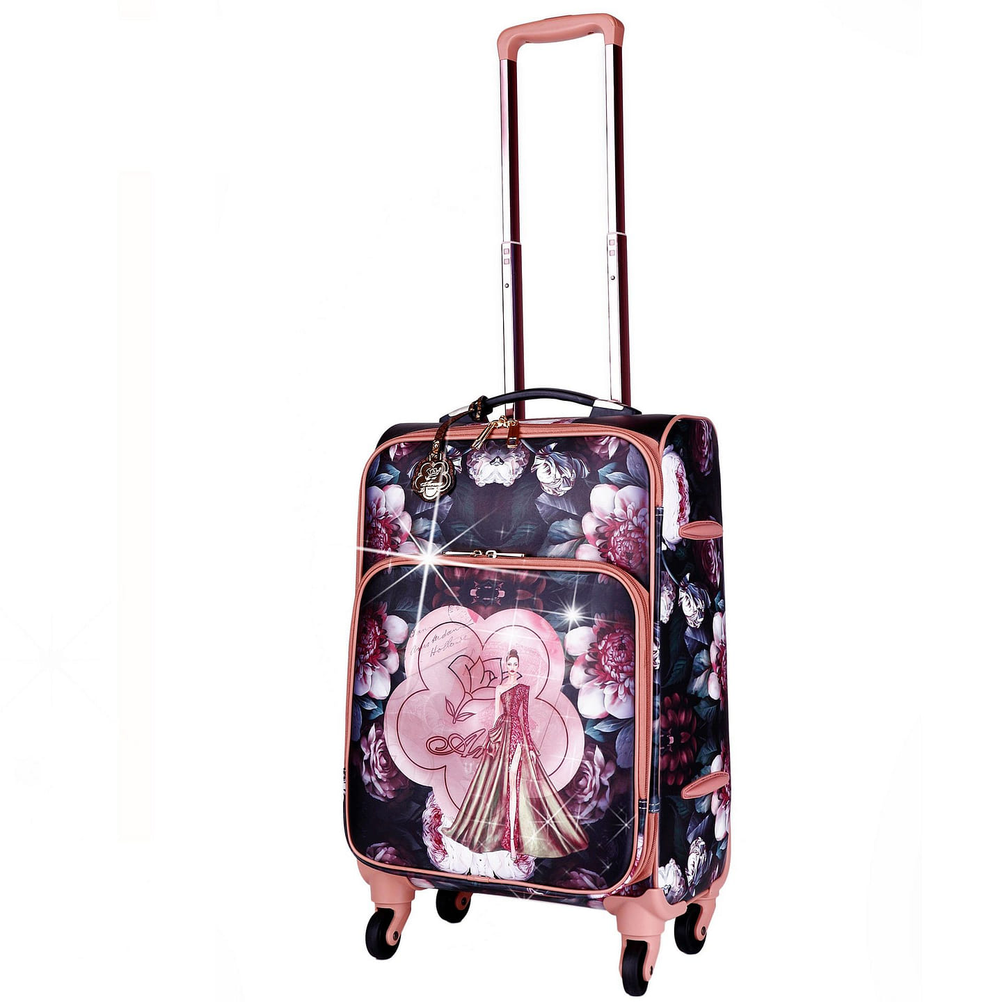 Queen Arosa Carry-on Vegan Leather Luggage With Spinners Bronze [BGL6999-BZ] 1 each
