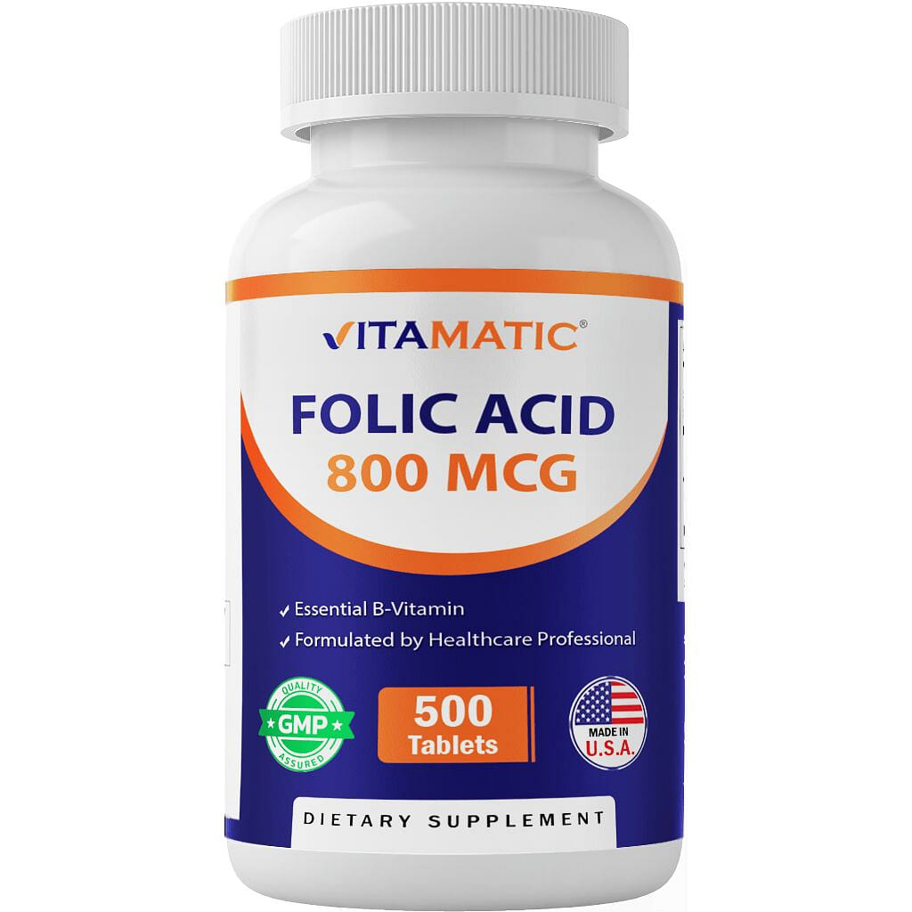 Folic Acid 800mcg - 500 Vegetarian Tablets 1 個