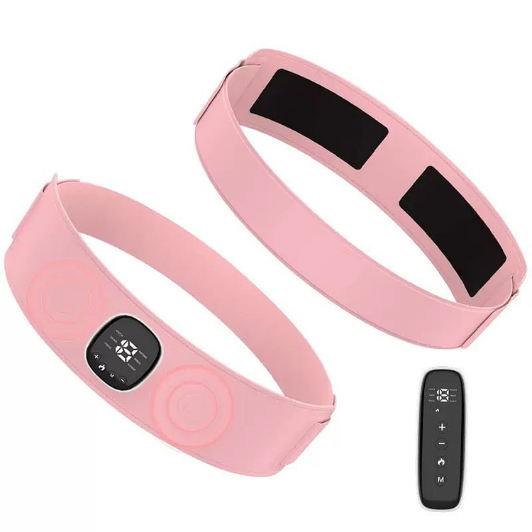 Pink EMS massage waist belt with remote control 1 each