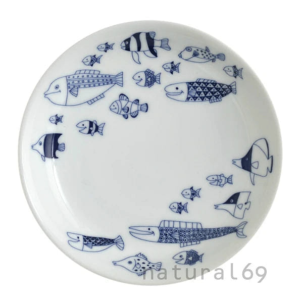 Natural69 Coco Marine Small Plate School of Fish 2 1 each