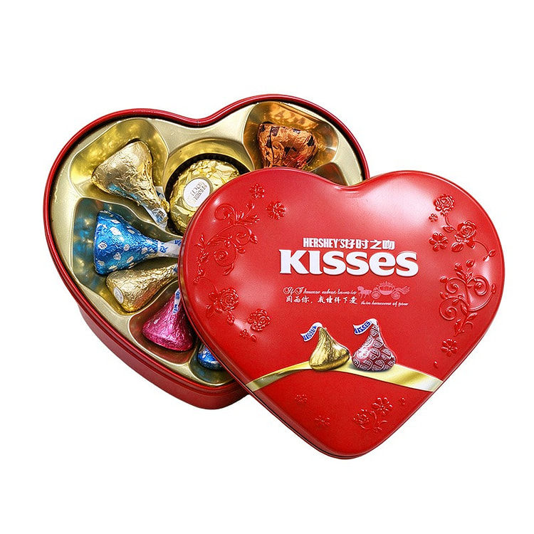Hershey's Kisses Heart Chocolate Box 1 each