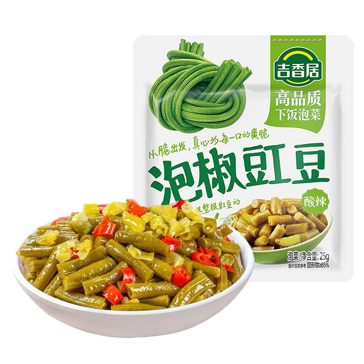 吉香居 泡椒豇豆酸辣25g*5袋酸豆角泡菜佐餐咸菜 1 份