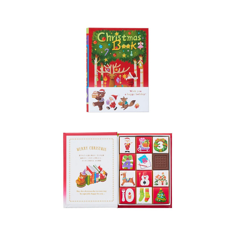 Morozoff Christmas Book - 12 pieces inside  chocolates