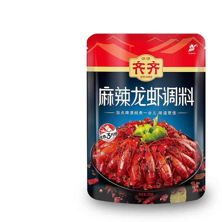 齐齐小龙虾调料海鲜酱料麻辣味200g*1袋
