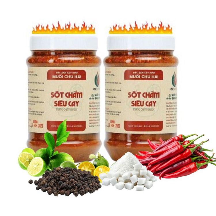 Combo Sốt Chấm Siêu Cay 2 hủ (muối chú hải )