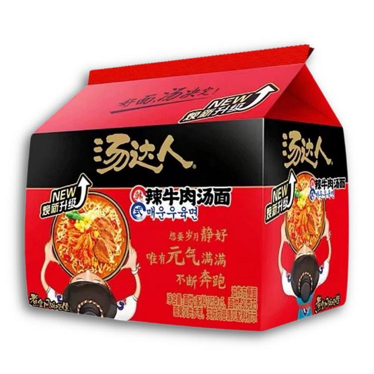 统一 汤达人 韩式辣牛肉面 方便面 125g*5包 1 包
