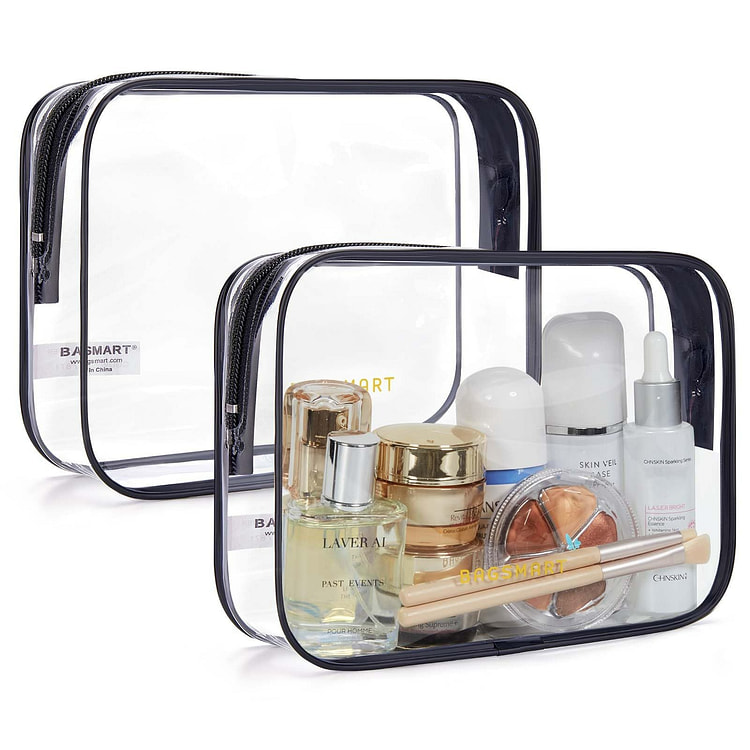 2个装透明洗漱包 化妆品收纳包 旅行证件存放包包邮 1 份