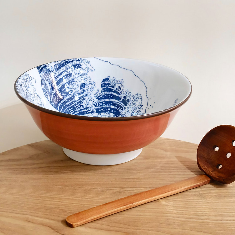 日本 红色拉面碗 - 神奈川 1 个