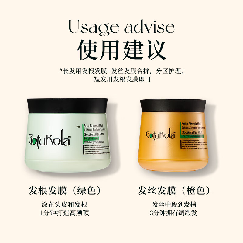 Gotukola Hair Mask For all hair types With hair peeling capslues