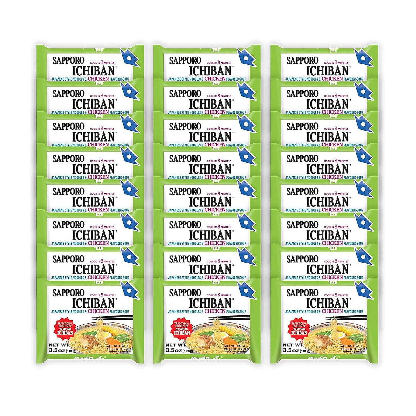 Sapporo Ichiban Chicken Flavor Ramen Noodles/24 PK 1 case*24 pack
