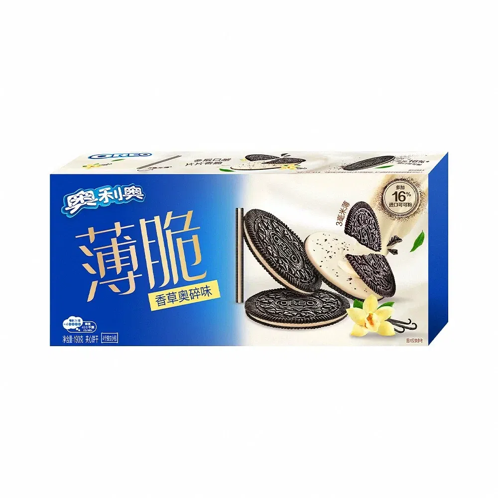 Oreo Thin Crispy Sandwich Cookies Vanilla Flavor 190 g