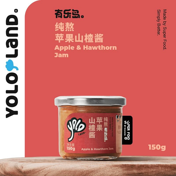 有乐岛/纯熬苹果山楂酱 90%果肉苹果山楂酱 150 克