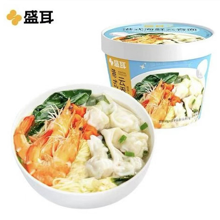 盛耳 港式海鲜云吞面75g