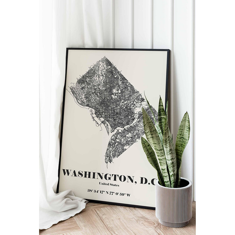 Washington, D.C. 16" x 20" / Black