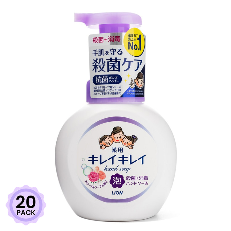 狮王 KireiKirei 药用泡沫洗手液 花香型 带压泵 250 毫升*20 包