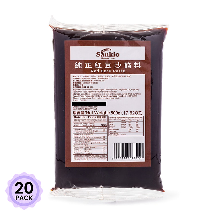 纯正红豆沙 500 克*20 包