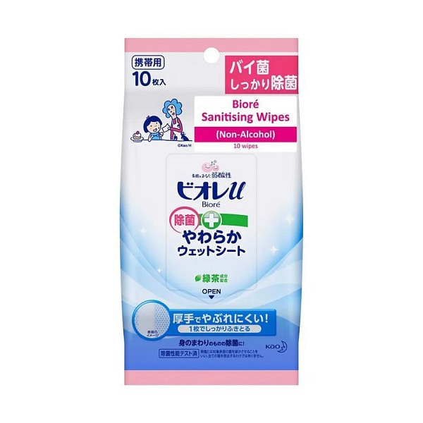 花王Biore U 除菌柔软湿巾非酒精型 10片 10 个