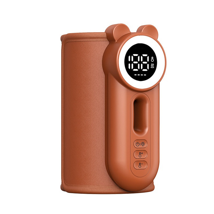 奶瓶保温套恒温加热温奶器免插电便携无线暖奶器-棕色 1 把