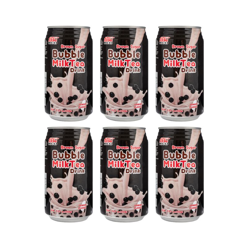 RICO 珍珠黑糖奶茶飲料 12.3 盎司 6 包 1 份